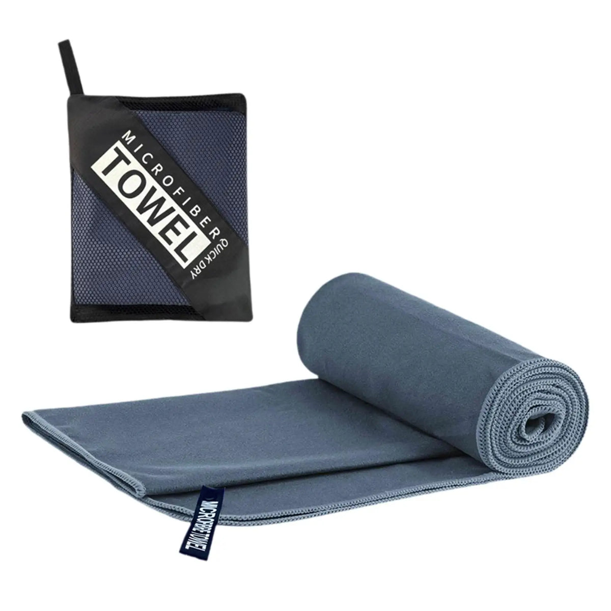 Toalla de secado rápido para el gimnasio, viajes, acampada, ligera, absorbente del sudor, de poliéster, ideal para deportes, entrenamiento, natación, senderismo, portátil y suave.