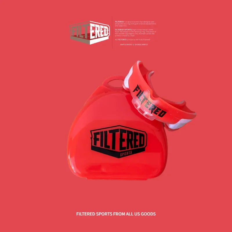 Protector bucal deportivo filtrado para adultos, Muay Thai, boxeo, dientes, Rugby, entrenamiento de lucha, protección, tirantes Mma, protector bucal de lucha