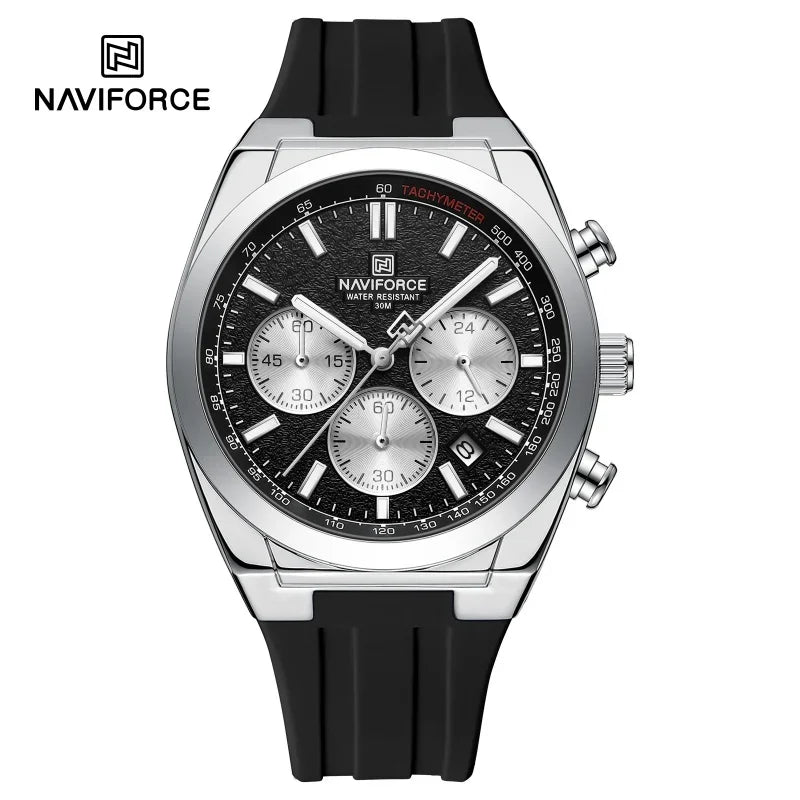 Reloj de pulsera NAVIFORCE para hombre, de cuarzo, moderno y de lujo, deportivo, con pantalla de 24 horas, ventana de fecha, cronógrafo y resistente al agua, regalo para hombre