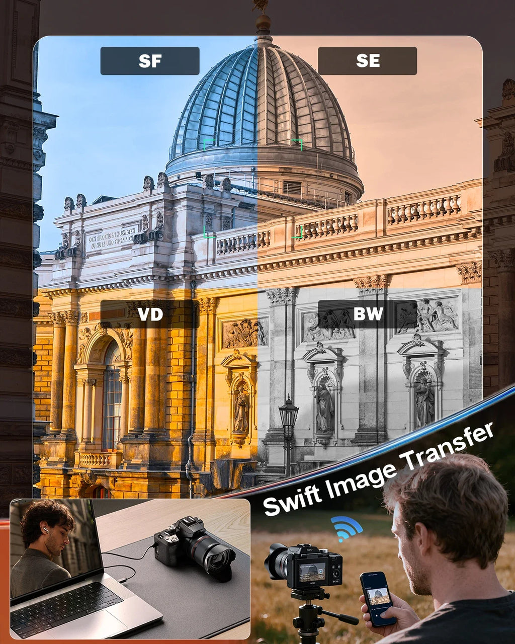 Cámara compacta para vlogs NBD 8K, cámara fotográfica de 64MP con zoom óptico de 16X, pantalla LCD giratoria de 2.8 pulgadas, zapata para accesorios.
