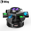 Luces móviles U'King LED de 6 brazos, 150W RGBW 4 en 1, efecto Beam/Wash/Zoom, luz de escenario DMX512, luz de DJ para bodas, fiestas, KTV, espectáculos.