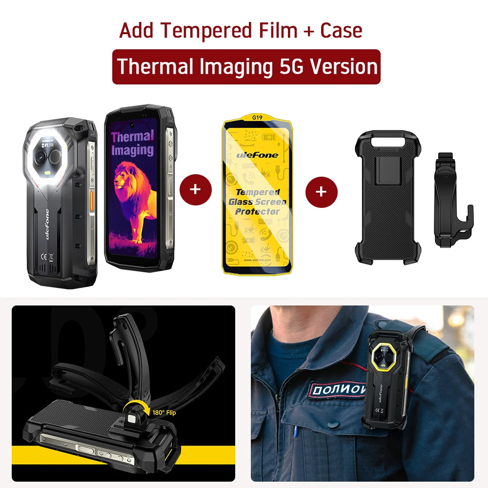 Ulefone Armor Mini 20T Pro 5G TÉRMICO Teléfono robusto de 4.7" Smartphone Android 14 256GB ROM Teléfono móvil con cámara térmica