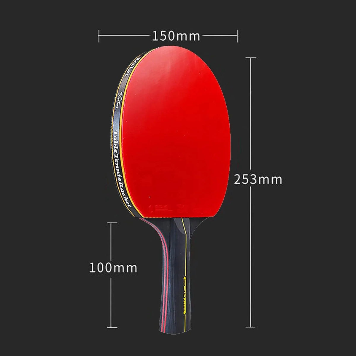 Juego Profesional de 2 Raquetas de Tenis de Mesa de 6 Estrellas, Raqueta de Ping Pong con Goma de Púas Internas, Hoja de Alta Calidad con Bolsa de Transporte