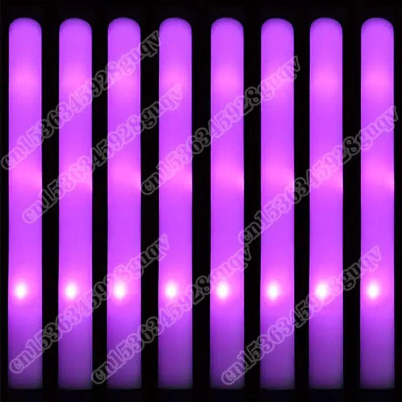 30 Uds. De barras luminosas de espuma con 3 modos, barra luminosa intermitente Led colorida que brilla en la oscuridad, suministros para fiestas para conciertos de Raves de boda