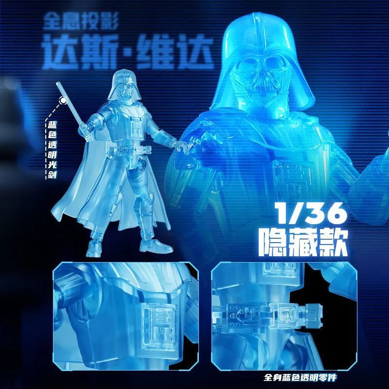 Nuevas figuras de acción Blokees Star Wars en caja sorpresa, versión Galaxy 02, Darth Vader, Luke, R2D2, modelos ensamblables y articulados, juguetes de regalo