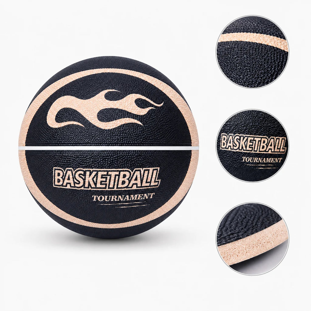 Balón de Baloncesto Silencioso para Interiores – Morado Talla 7, Agarre Suave, Antiruido, Entrenamiento para Niños y Adultos, Balón de Baloncesto de Goma Resistente para el Hogar e Interiores