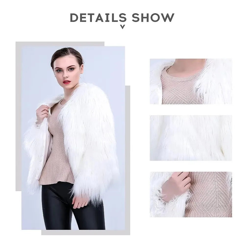 Abrigo de piel sintética para mujer, disfraces de Cosplay de San Valentín, chaleco con capucha cálido multicolor, chaqueta LED brillante, abrigo de baile de fiesta iluminado