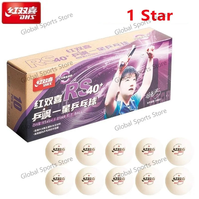Pelotas de Tenis de Mesa DHS Originales, 6/10 Piezas/Caja, Nuevo Material RS40+, Pelota de Ping Pong 2025WTT, Pelotas de Tenis de Mesa de Competición, Pelotas DHS