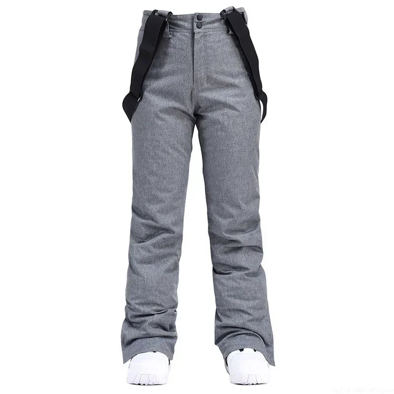 Pantalones de Esquí Gruesos y Cálidos de Invierno para Hombre y Mujer, Pantalones Impermeables y Resistentes al Viento con Tirantes, Pantalones de Snowboard para Nieve, Tallas Grandes