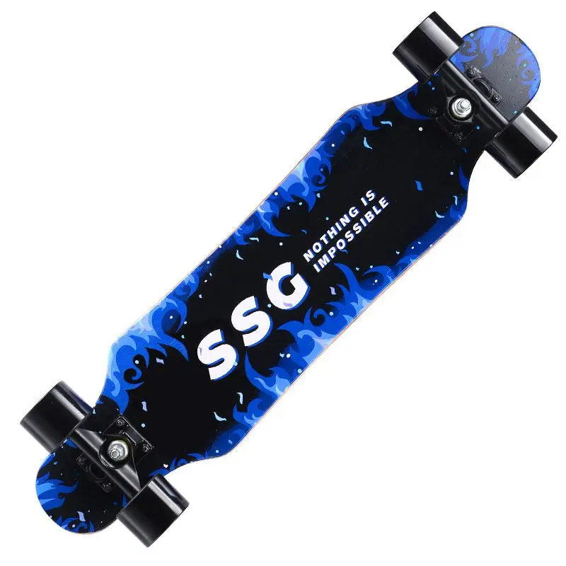 Patineta de 80 cm con cuatro ruedas, tabla de baile, para adultos, para calle, profesional, para principiantes, freestyle, patineta de doble kick.