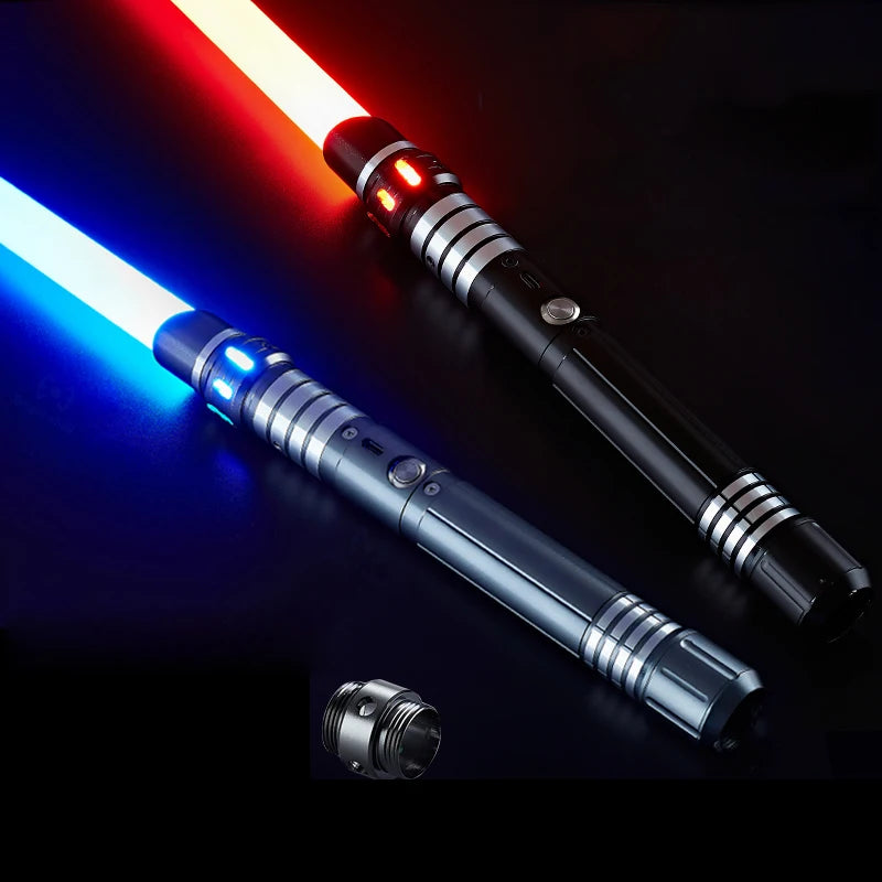 Juguete de espada láser de metal, sable de luz RGB con 7 colores, sonido, efectos Force FX, FOC Blaster, espada láser Jedi para niños, regalo