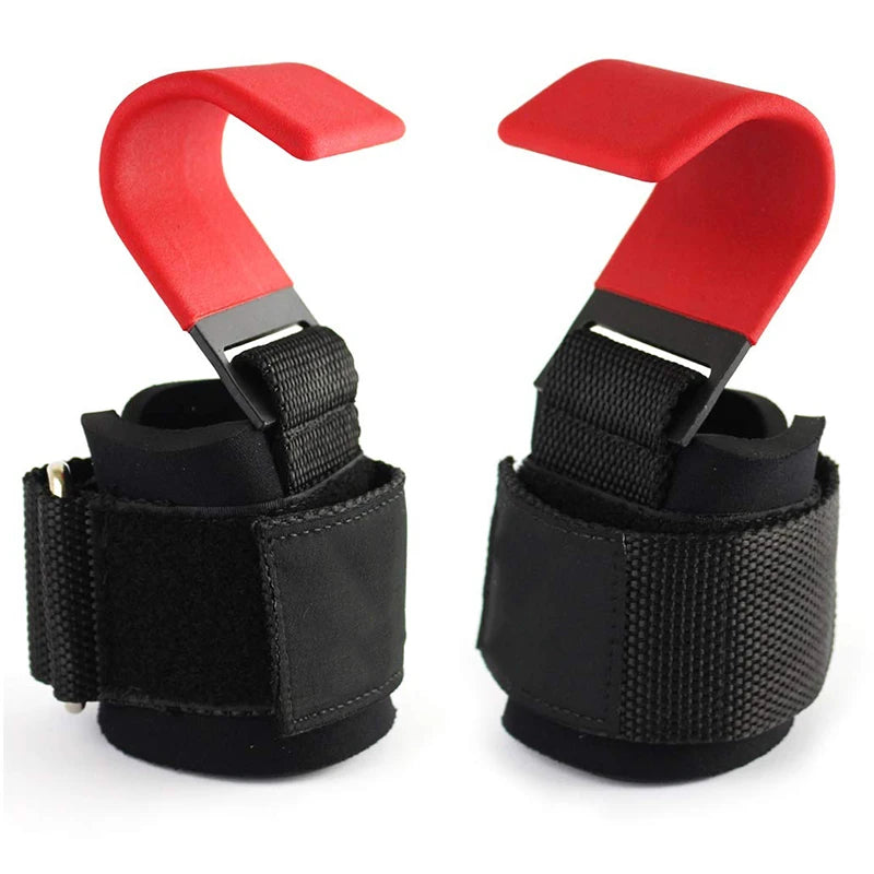 Ganchos de agarre para levantamiento de pesas con correas de muñeca, correas de barra para gimnasio, correas de gancho para levantamiento de pesas, correas para dominadas, guantes de levantamiento de potencia
