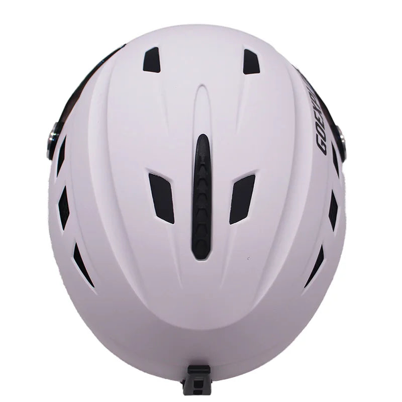 Goexplore casco de Snowboard con visera para adultos, casco de seguridad ultraligero para esquí al aire libre, monopatín para nieve, unisex