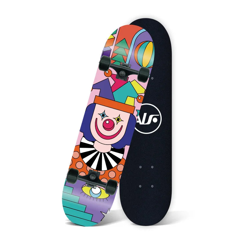 Patineta para Principiantes, Doble Kick Board, 80*20cm para Adolescentes y Adultos, Patineta de Cuatro Ruedas para Desplazamientos por la Calle