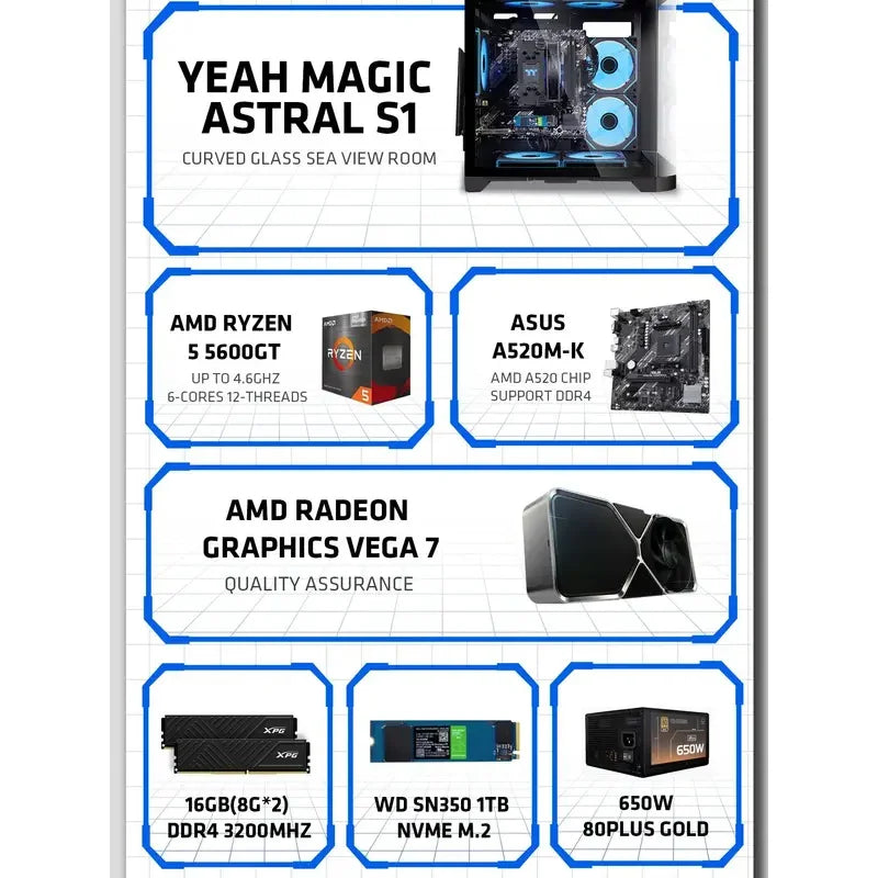 PC de Escritorio para Juegos Win 11 Home Gamer con CPU I7 I9, 16G, 256G, 512G SSD, PC Gamer para Juegos, Todo en Uno