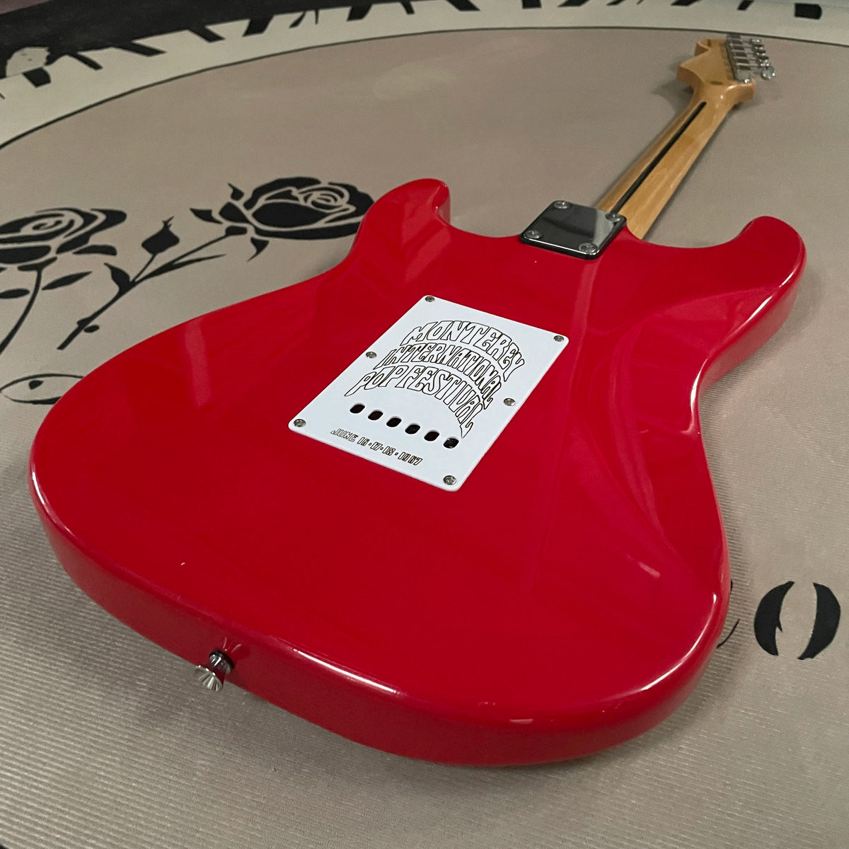 Guitarra eléctrica de 6 cuerdas, guitarras sss, guitarra eléctrica con gradiente rojo y blanco