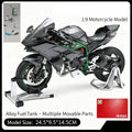 Key Control 1:9 H2 H2R Alloy Sports Motorcycle Model Diecasts Track Racing Motorcycle Model Sound Light With Spray Kids Toy Gift