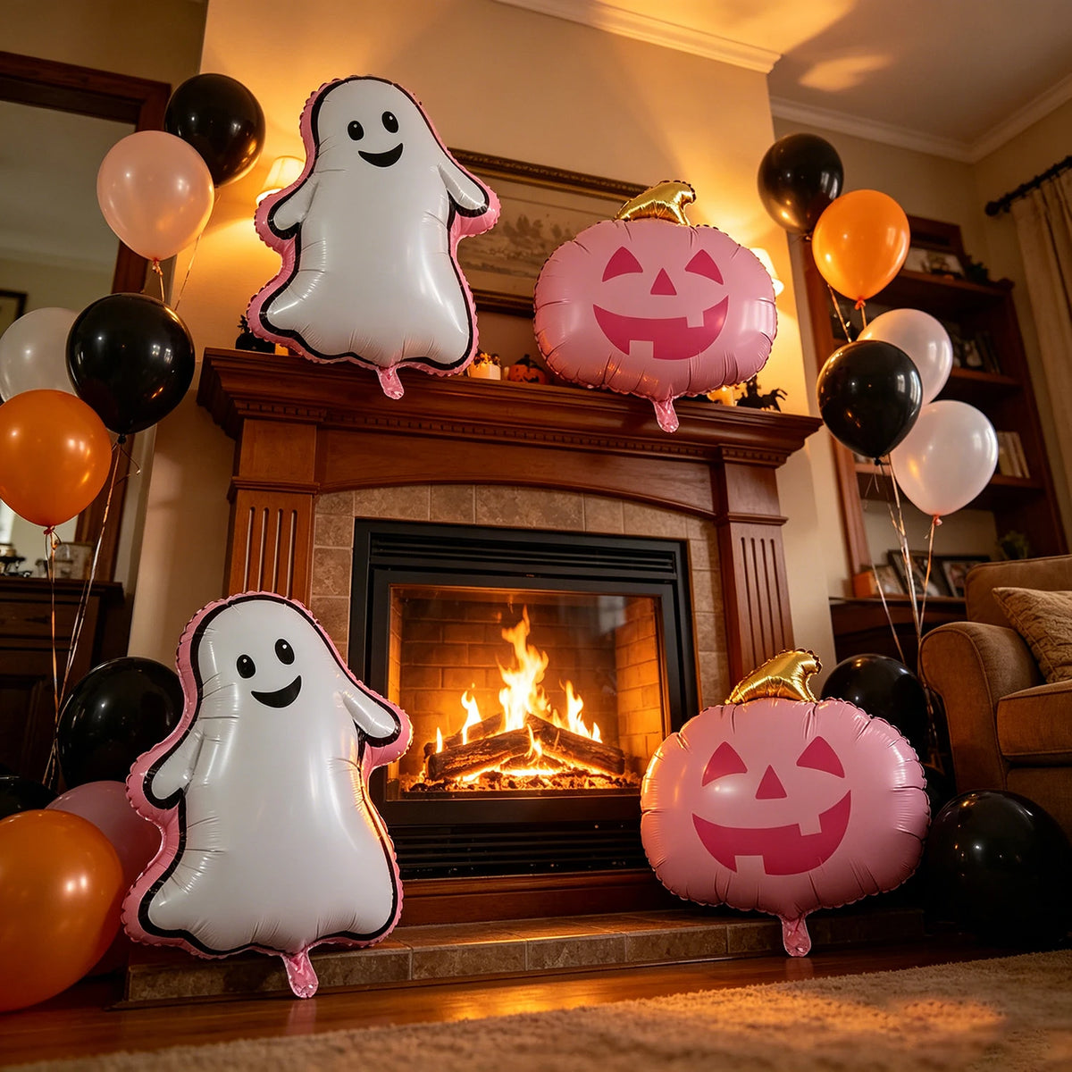 Set de Globos de Aluminio para Fiesta de Halloween, Decoración de Casa Encantada, Fiestas Comunitarias, Reuniones Familiares, Noche de Carnaval
