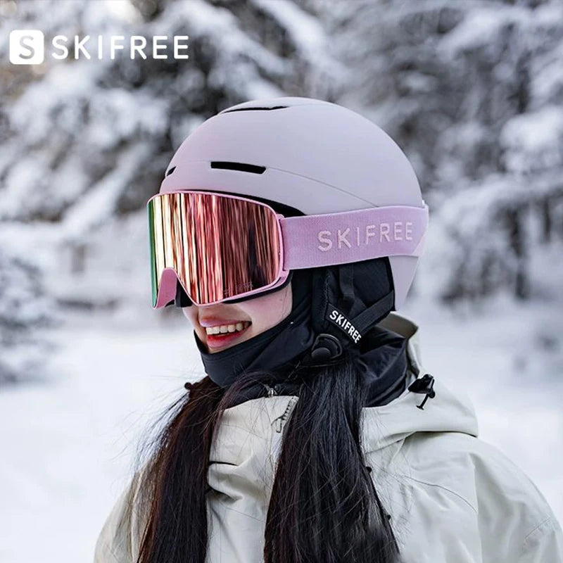Casco de Esquí SKIFREE-S2 Zhufeng, Carcasa de PC Ligera, Almohadilla EPS, Ajuste 3D Regulable, Ajuste Asiático, Almohadillas de Oído Removibles