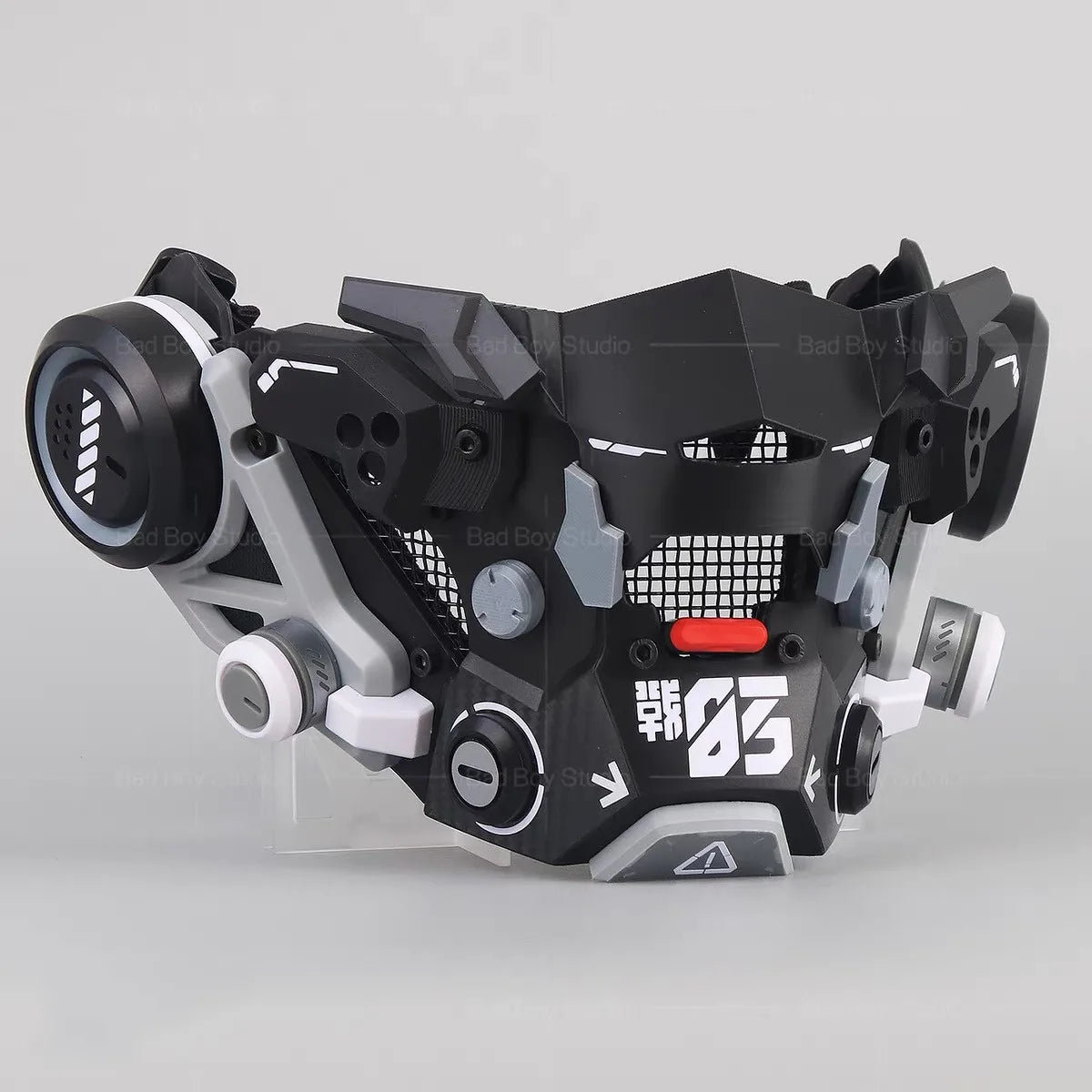 Máscara Facial Cyberpunk Mecha Futurista, Tecnología de Ciencia Ficción, Máscara Táctica Punk Mecánica, Accesorios de Cosplay para Halloween y Festivales de Música