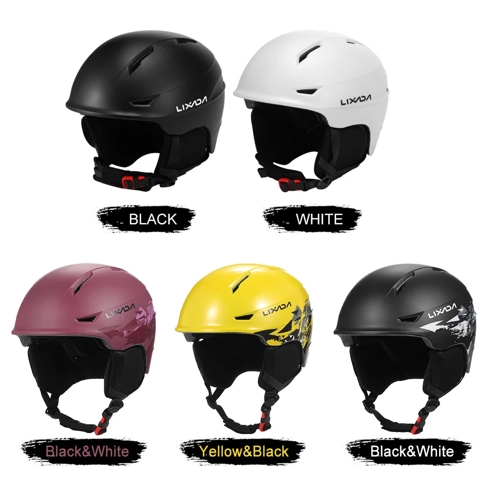 Lixada casco de Snowboard con orejera desmontable para hombres y mujeres, casco de esquí de seguridad con gafas, Correa fija, esquí, deportes de nieve