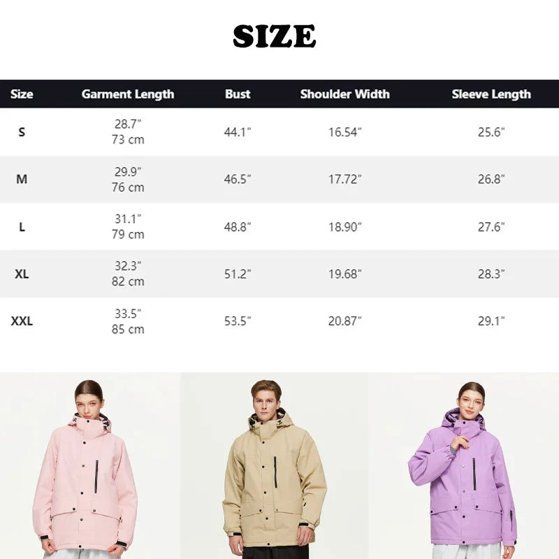 Nuevo Traje de Esquí de Invierno para Hombre y Mujer, Impermeable, Cortavientos, Cálido, Chaqueta y Pantalones para Snowboard, Ropa Deportiva para Nieve, Transpirable y Duradera