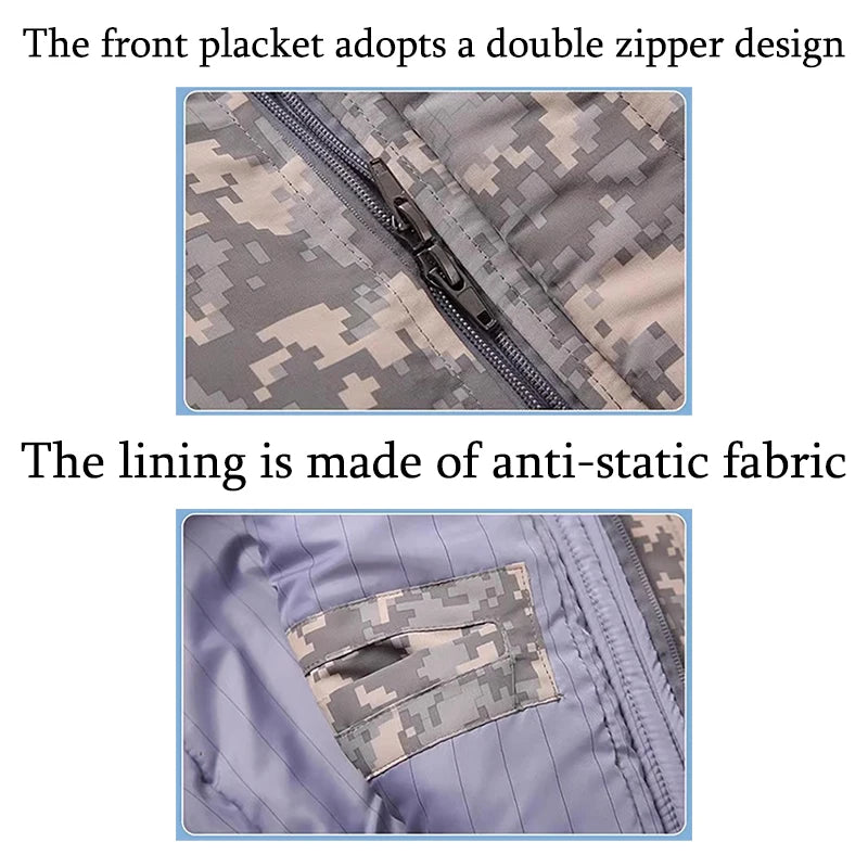 Mono impermeable de invierno para hombre y mujer, Parka de esquí de una pieza, mono, chaqueta de camuflaje para deportes al aire libre, monos cálidos con capucha