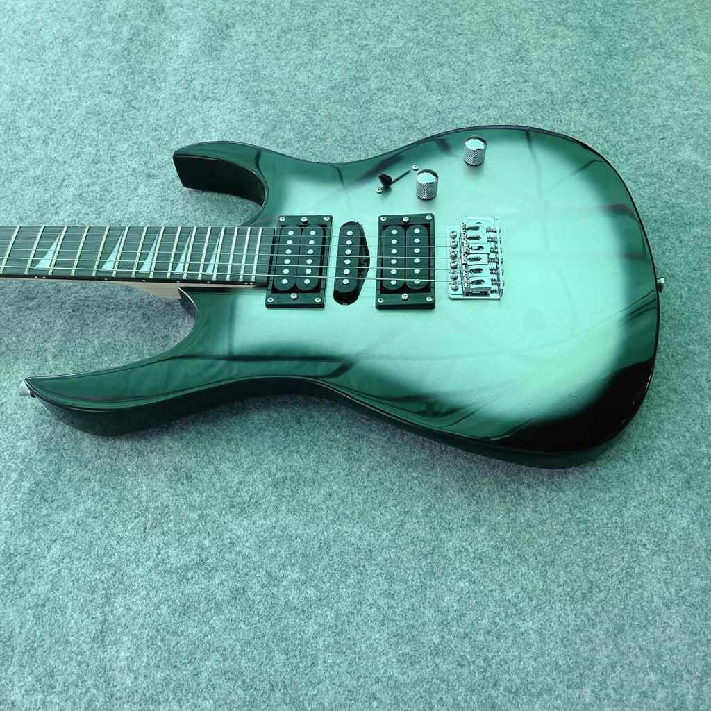 Estilo clásico 170 Guitarra eléctrica Círculo negro Guitarra plateada Práctica de rendimiento profesional