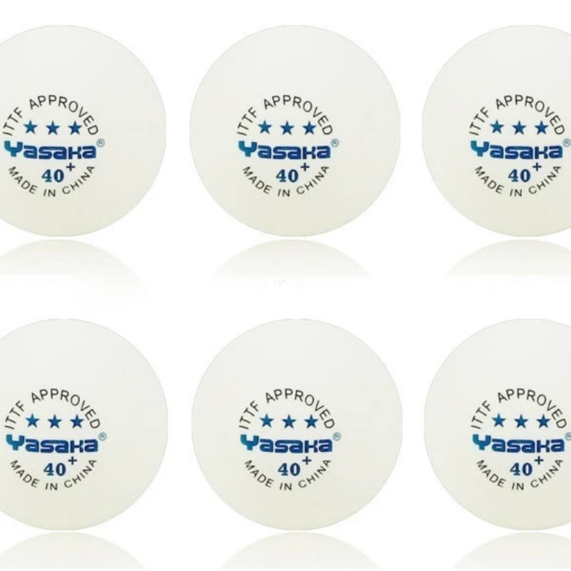Pelotas de Tenis de Mesa Yasaka 3 Estrellas 40+ ABS, Nuevo Material, Pelotas de Ping Pong, Aprobadas por la ITTF, para Entrenamiento y Competición