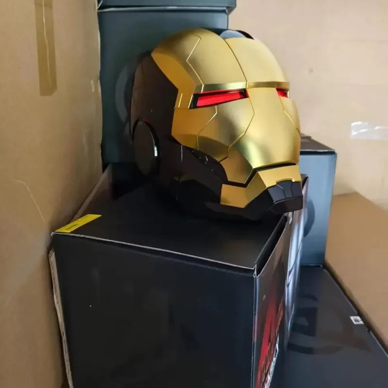 Nuevo Casco de Iron Man Mk50 Mk5 Mk17 con Control por Voz y Luces, Modelo de Juguete para Adultos, Tecnología Vestible, Regalo