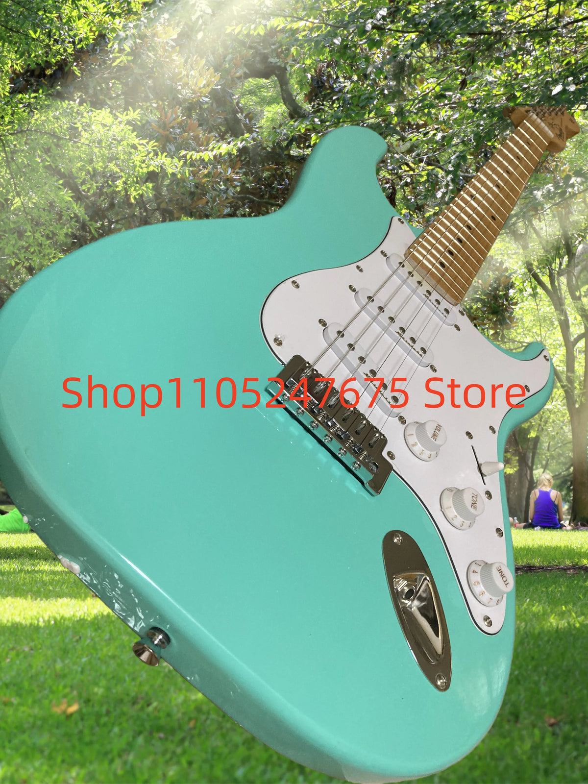 (Entrega en 25-35 días) En stock Guitarra eléctrica con cuerpo personalizado de caoba 05