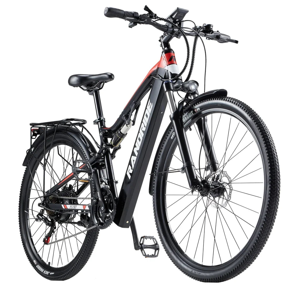 NUEVA Bicicleta eléctrica de 29 pulgadas YG90, batería de 48V17AH de 1000W, neumático de 29*2.1 pulgadas, amortiguador completo, freno de disco hidráulico, cuadro de aluminio