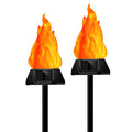 2 Packs Outdoor LED Owl Lawn Lamps Solar Garden Stake Light Plug-In Courtyard Ground Solar Energy Decoration
