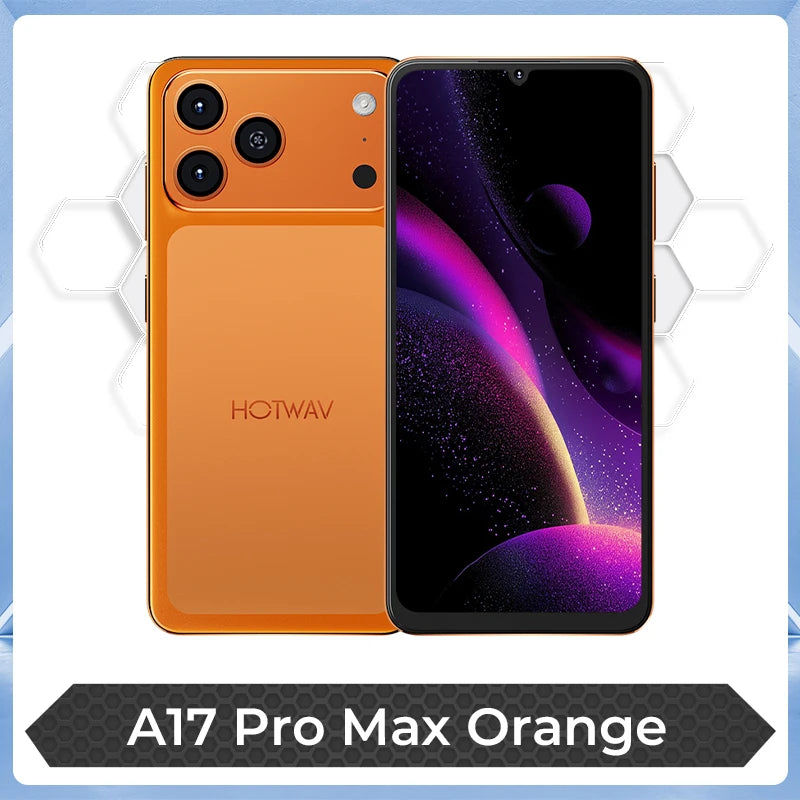 [Envíos desde Alemania] Smartphone ultrafino HOTWAV A17 Pro Max de 6,75'' con pantalla de 120Hz, 4GB de RAM, 256GB de almacenamiento, Android 15 y batería de 5160mAh