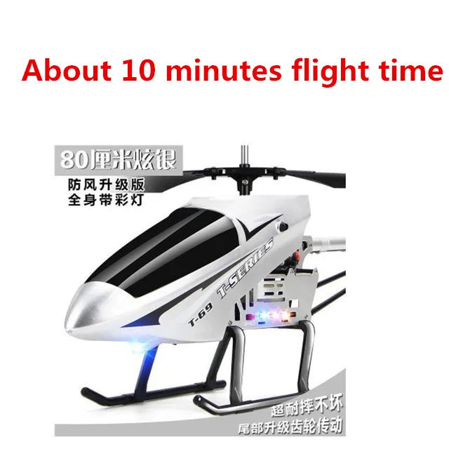 Nuevo helicóptero Rc 3.5CH 80cm avión grande Extra duradero con luces LED aleación para exteriores helicópteros RC distancia de Control 100m