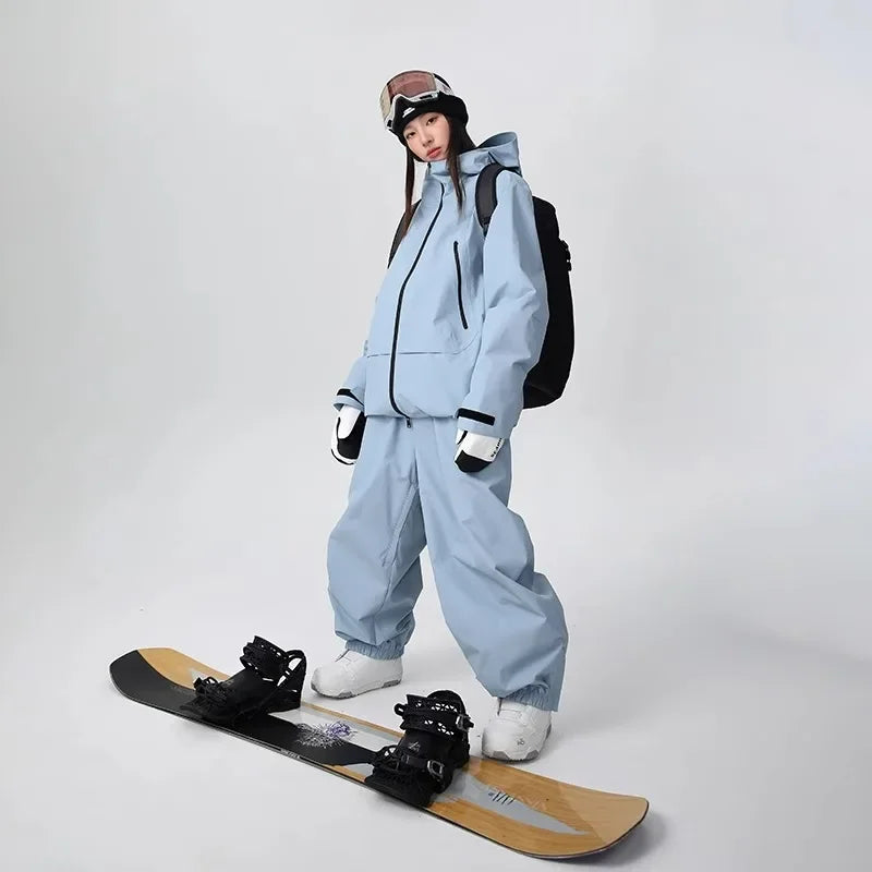 2025 monos sueltos para hombre, novedad de invierno, ropa deportiva para exteriores, conjunto de Snowboard transpirable térmico a prueba de viento, traje de esquí cálido para mujer para adultos