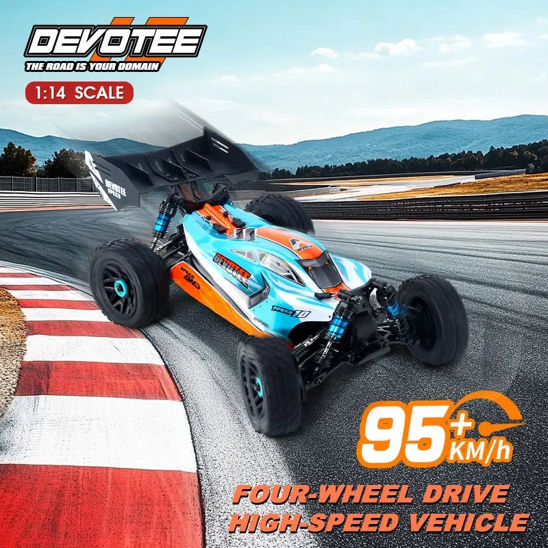 Coches RC profesionales 4WD de 95KM/H, coche de carreras 3S 1/14 sin escobillas de alta velocidad, juguetes de control remoto para derrapes competitivos VS Wltoys 144010