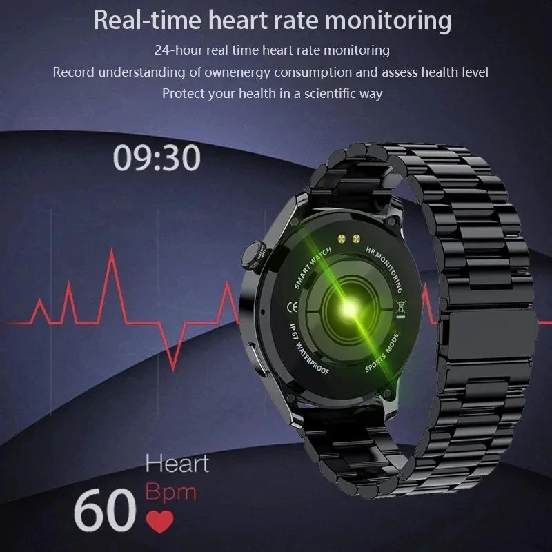 Reloj inteligente 2026 Watch 5 Pro con seguimiento GPS, pantalla AMOLED de 1.52'', resolución 360*360, llamadas BT, monitor de salud, resistente al agua, para hombre Ht30