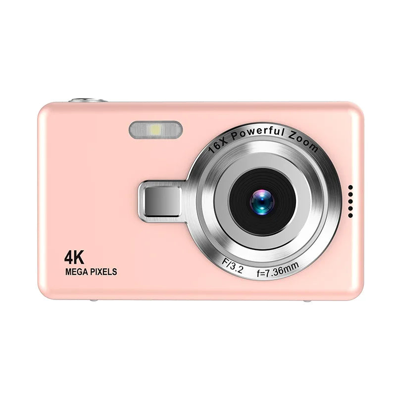 Cámara Digital CCD 1080P para niños, cámara Vlogging con enfoque automático de 96MP, videocámara con Zoom 16X, pantalla IPS de 2,4 pulgadas para fotografía de adultos