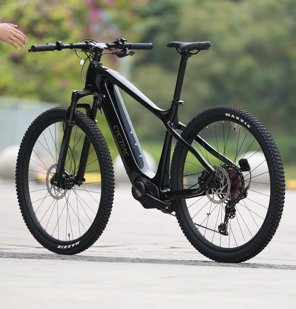 Bicicleta eléctrica de fibra de carbono EBike EM8, motor M560 48V 500W con batería oculta para adultos, transmisión M6100 de 12 velocidades, bicicleta eléctrica de montaña de 27.5 y 29 pulgadas