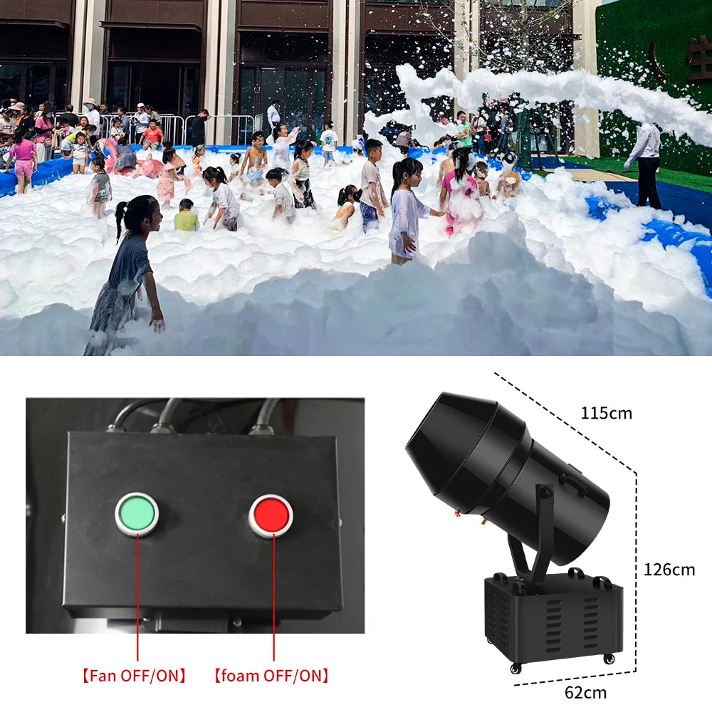 Máquina de Espuma con Cabezal Móvil de 3000W para Eventos y Fiestas