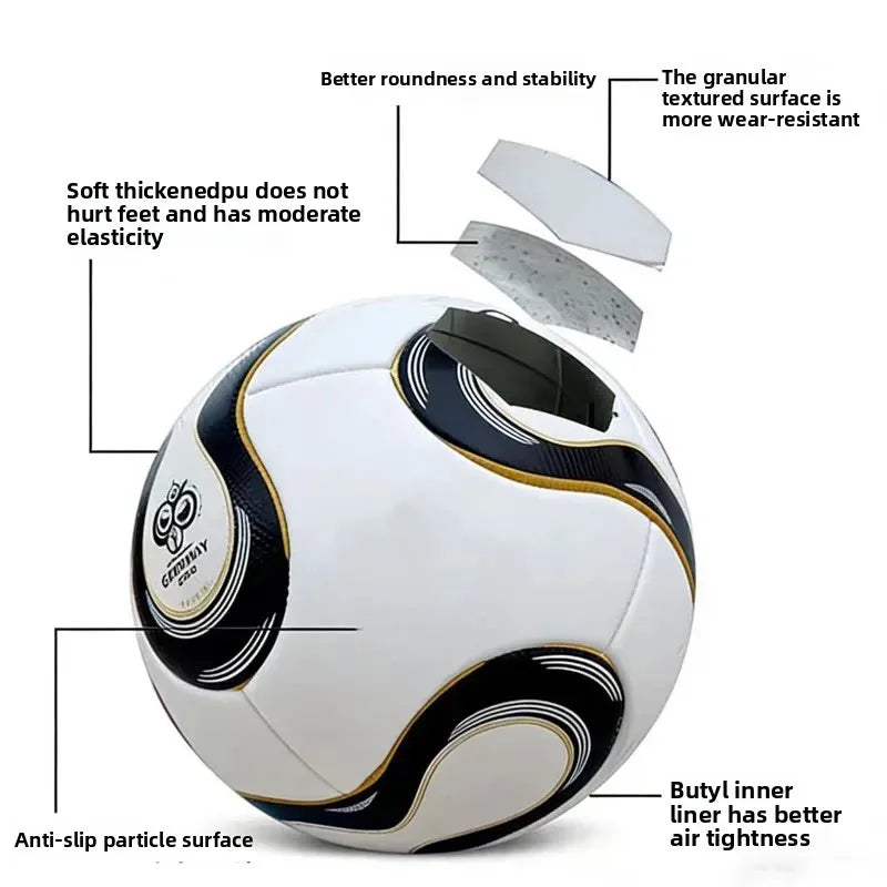 Balón de fútbol oficial del partido de la selección alemana de 2006, tamaño 5, conmemorativo, para coleccionistas y aficionados.