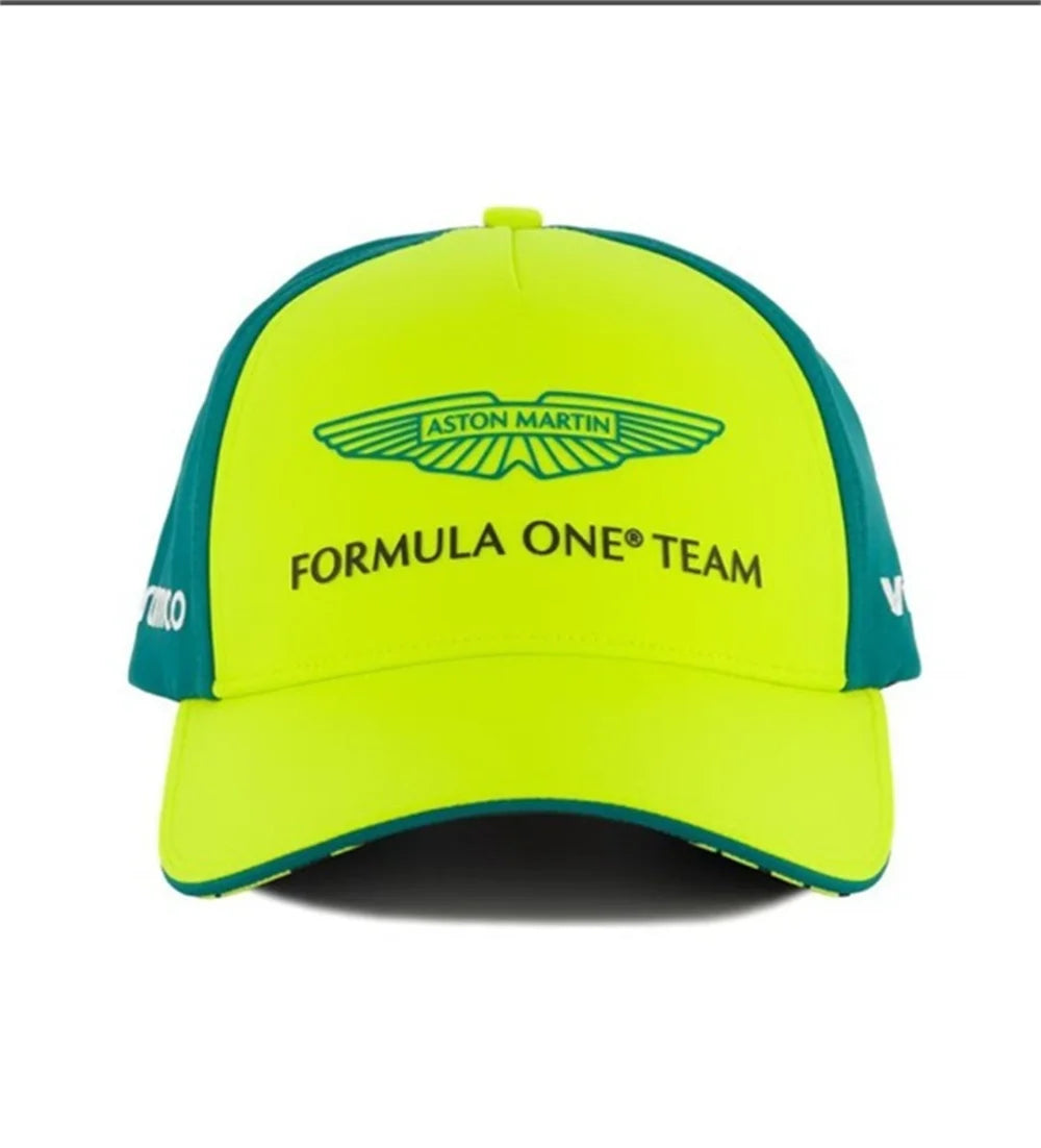 Nueva gorra de béisbol de fan del equipo de F1 Aston Martin Racing con visera curva y parte superior inclinada - Adecuada tanto para hombres como para mujeres