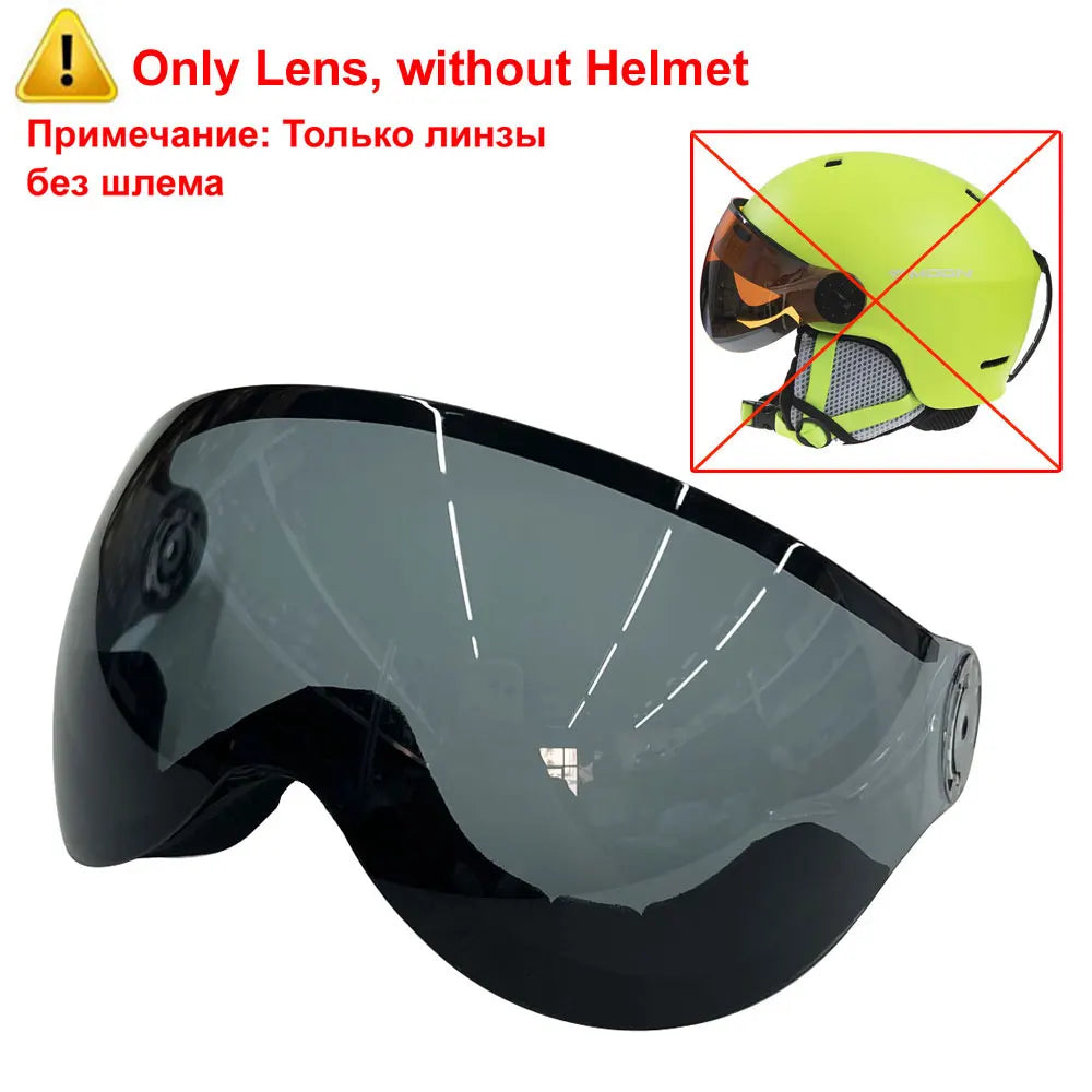 Casco de esquí MOON moldeado integralmente PC + EPS casco de esquí de alta calidad gafas deportes al aire libre esquí Snowboard monopatín cascos para hombre