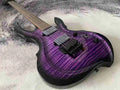 Guitarra Eléctrica de 6 Cuerdas con Diseño de Rayas de Tigre Morado y Diapasón de Palisandro en Oferta