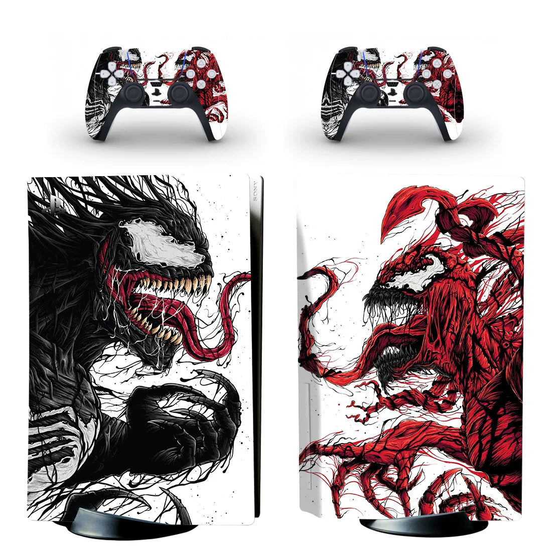 Adhesivo de película Spider para PS5 edición disco, funda protectora para consola y 2 mandos, vinilo para PS5 edición disco