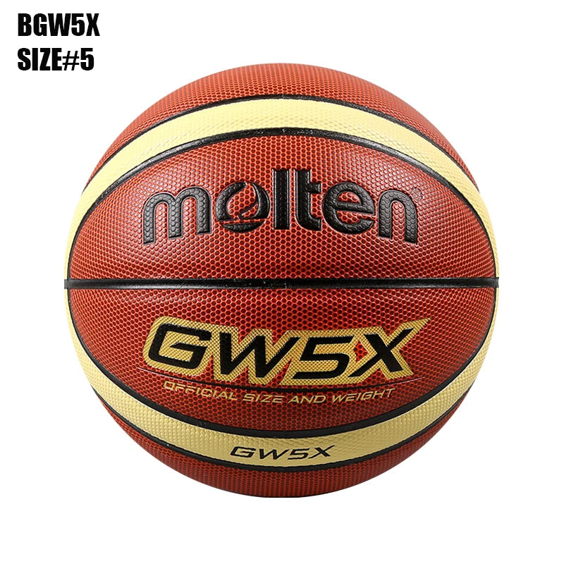 Balones de Baloncesto Originales Molten 2027, Tamaño 7/6/5, Material PU, para Juegos en Interiores y Exteriores, Entrenamiento, Hombres y Mujeres, Baloncesto