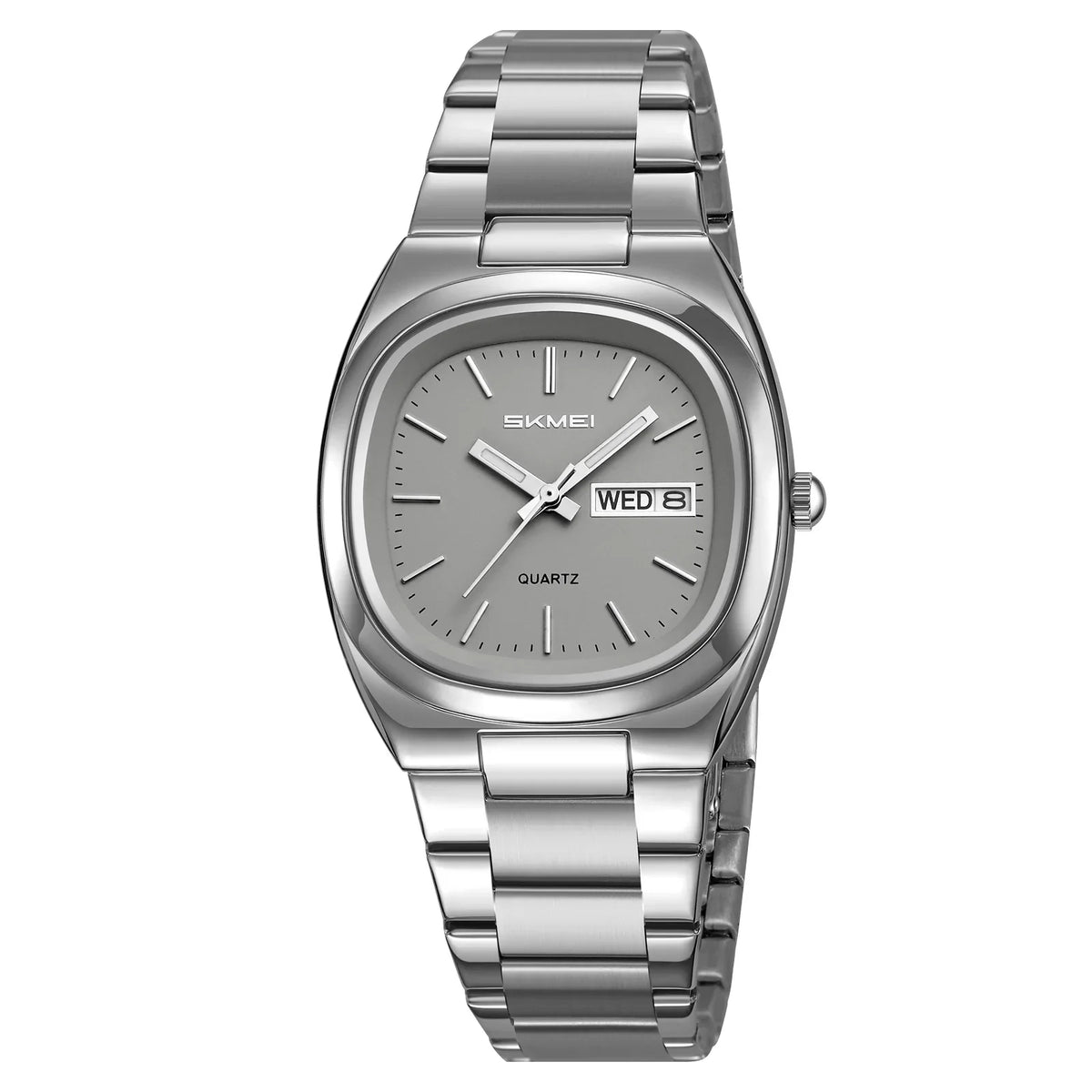 Reloj de pulsera informal SKMEI 2420 para mujer, reloj de vestir de acero para negocios, reloj de cuarzo a la moda con fecha, relojes de lujo para mujer