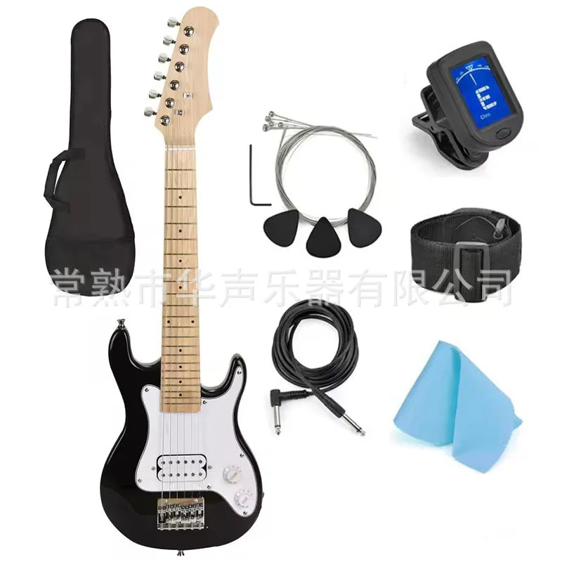 Guitarra Eléctrica de 30 Pulgadas para Niños y Niñas Principiantes, con Correa de Mochila y Accesorios, Instrumento de Cuerda