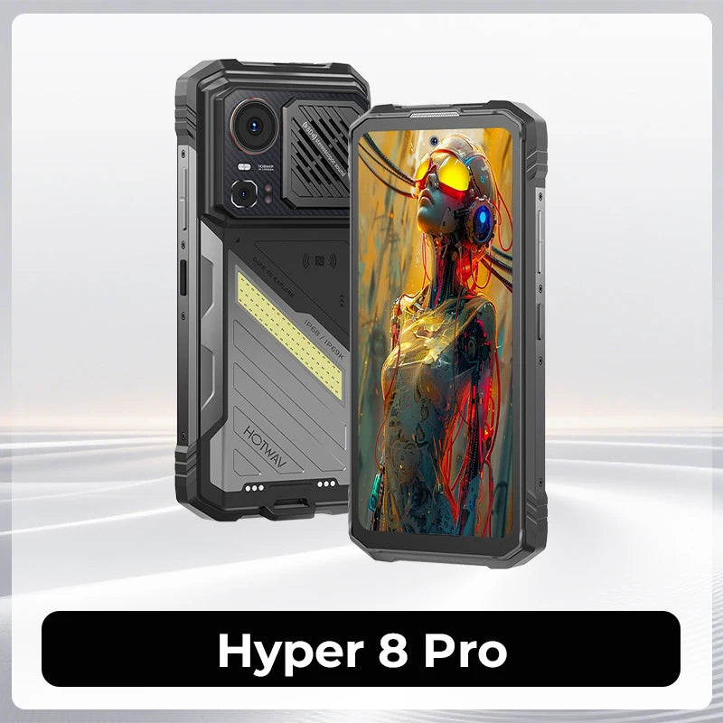Smartphone resistente HOTWAV Hyper 8 Pro, altavoz de 125 dB, carga rápida de 55 W, teléfono móvil 5G, 12000 mAh, 108 MP, 12 GB, 512 GB